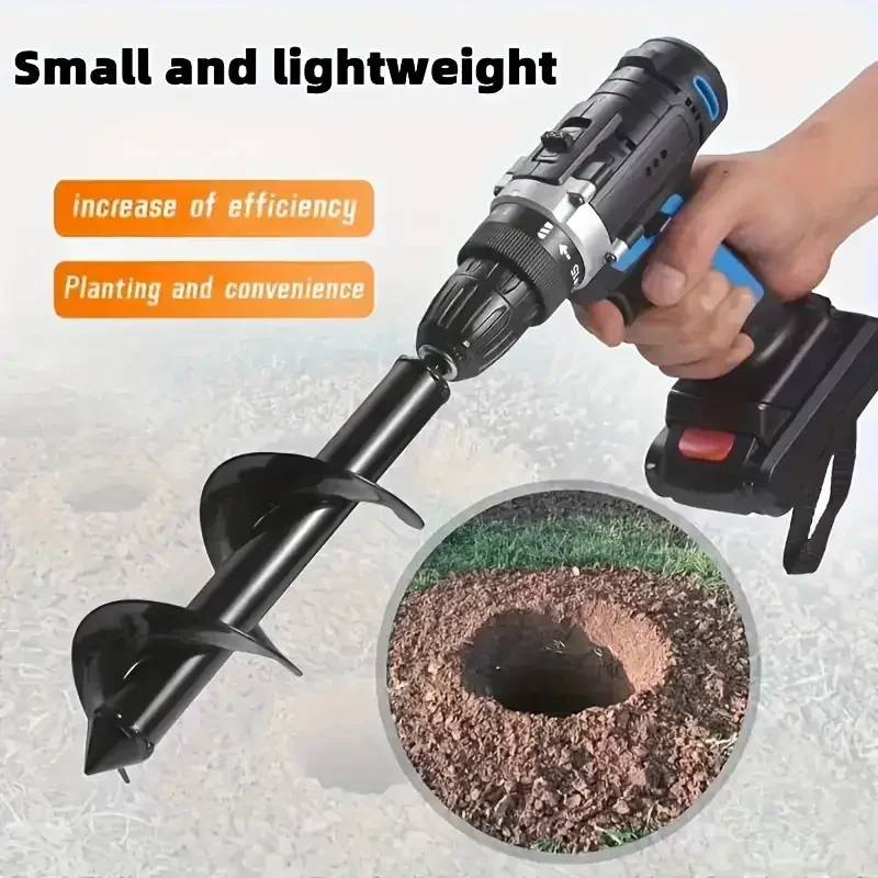 Planting Flowers and Various Vegetable Fields Drill Bits Spiral Blade Charging Drills Hand-electric Drill Landscaping Soil