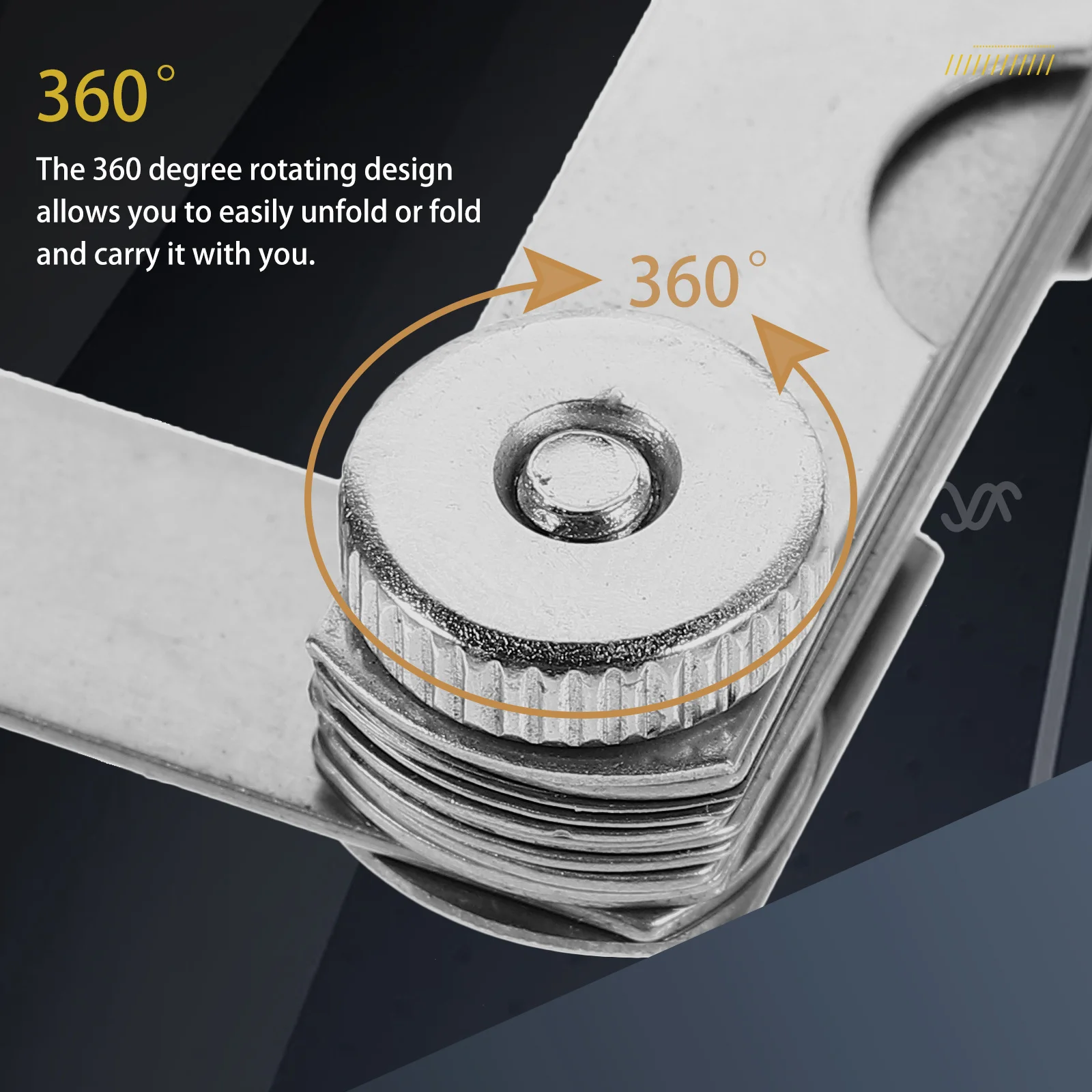 

2pc High-Precision Feeler Gauge Durable Stainless Steel Measuring Tool For Gap Width Thickness 360 Degree Rotating