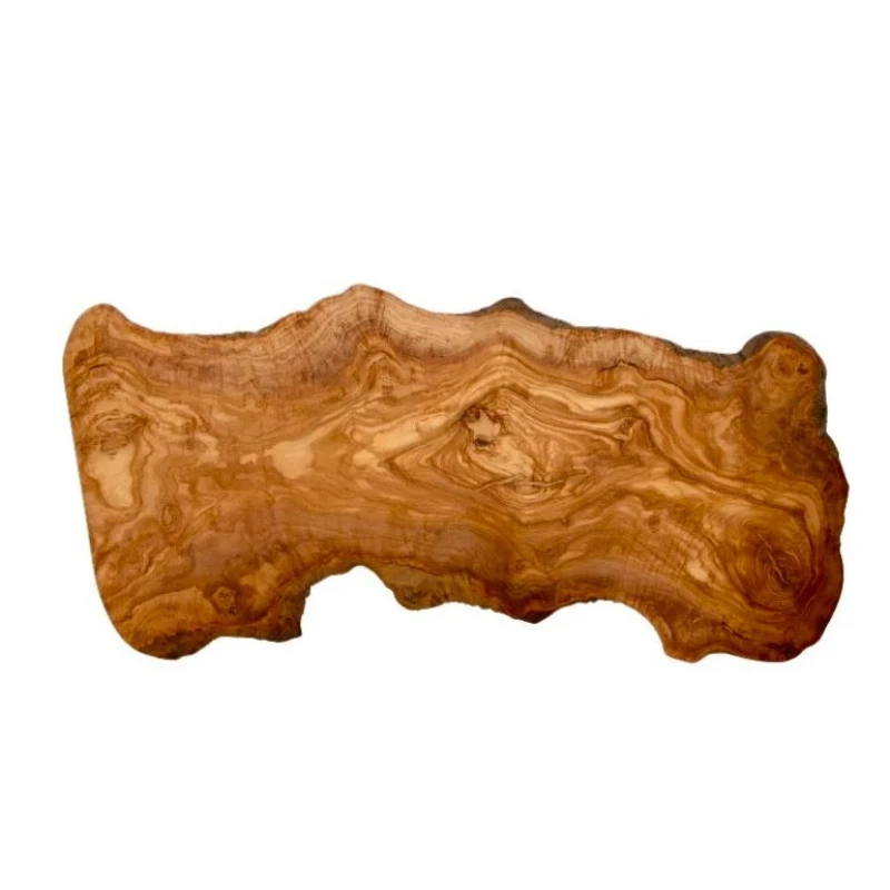 

Large Olive Wood Meat Cutting Block Kitchen Chopping Board Natural Olive Plates with Rustic Shape