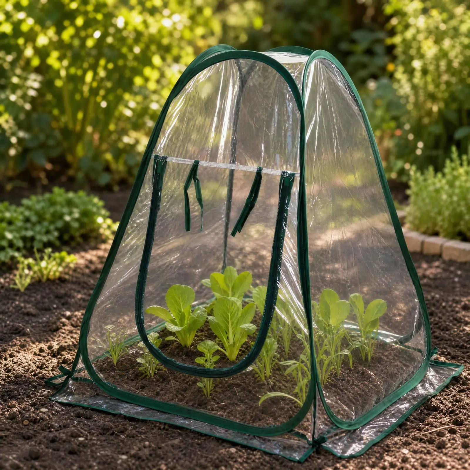 Transparent PVC Walk in Greenhouse Cover Lightweight Folding Plant Shelter for Outdoor Garden Patio Balcony Use