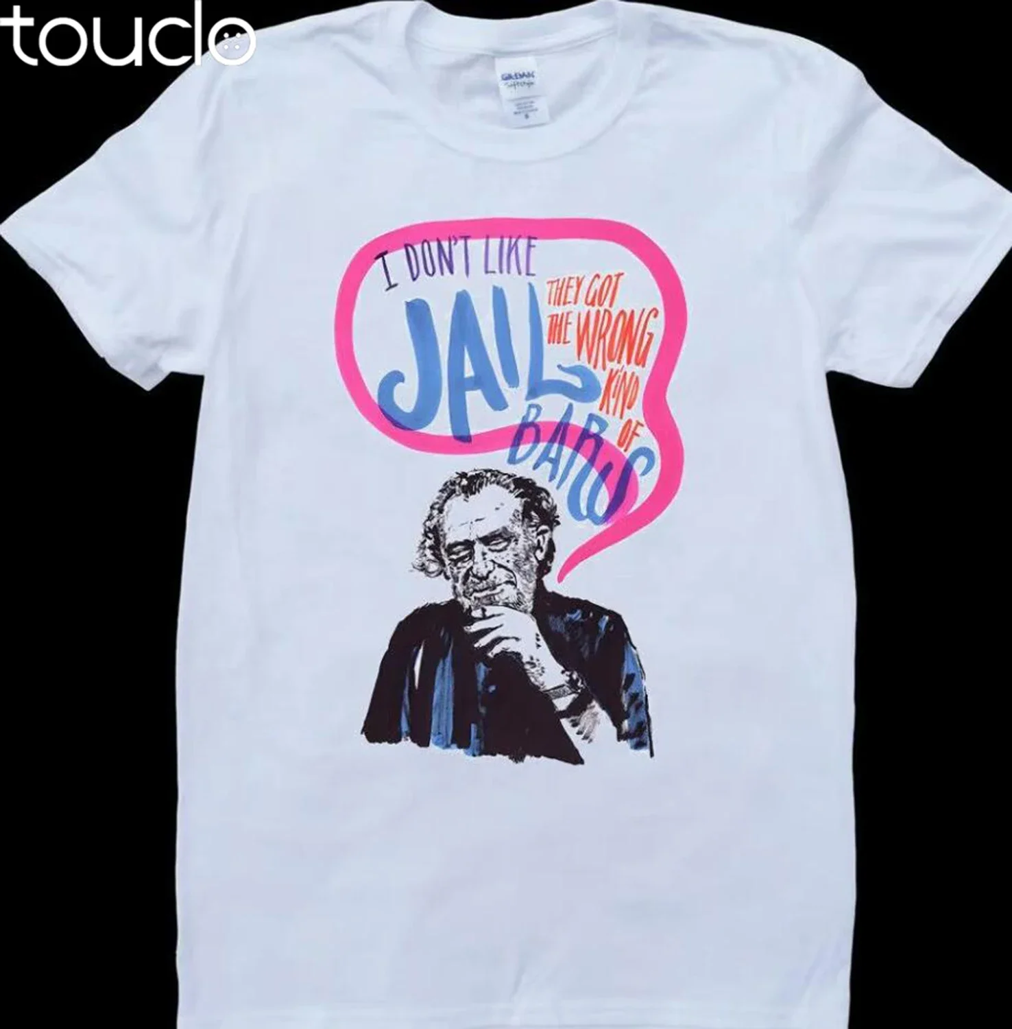Charles Bukowski Quote White, Custom Made Mens T-Shirt New Letter Print Hip Hop Novelty Brand Clothing Casual Homme T Shirt