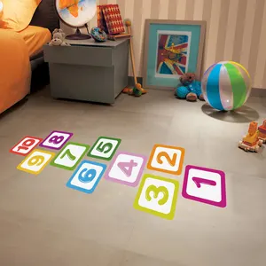 Cartoon Floor Stickers, waterproof, truss, numerical game, kindergarten, children's room, wall stickers 10 Main Sales Sticker Floor - №3