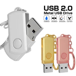 Klasyczny obrotowy dysk USB 2.0 metalowy Pendrive 256GB 32GB 64GB 128GB Pendrive pamięć usb pióro Pendrive dysk Flash breloczek