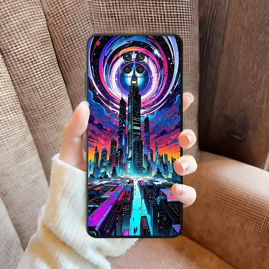 حافظة لهاتف Xiaomi Redmi Note 11 13 12 Pro Plus 11S 10 9 8 Pro 9s 12S 10S SCI-FI City
