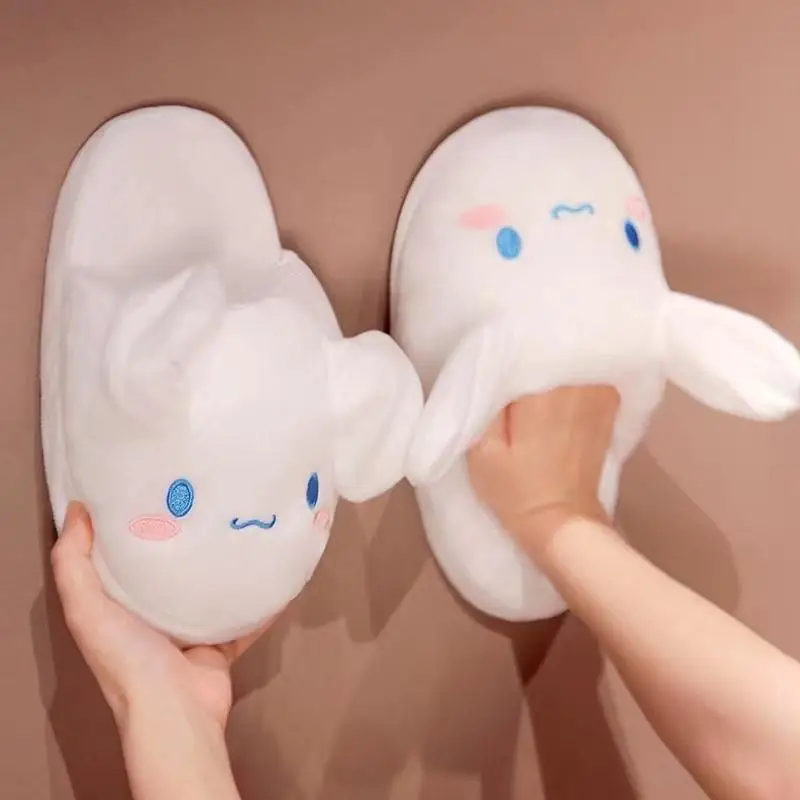 Sanrio Slippers Movable Ears Anime Kawaii Cinnamoroll Cute Movable Ears Creative Home All-Match Wholesale Indoor Slippers