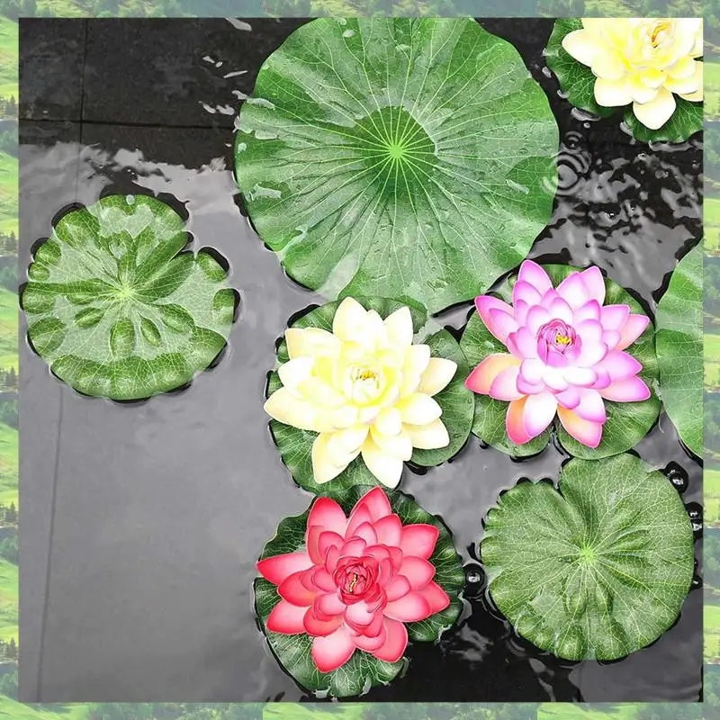 

A59Z-Pack Of 45 Artificial Floating Foam Lotus Leaves Water Lily Pads Ornaments Green Perfect For Patio Koi Fish Pond Pool