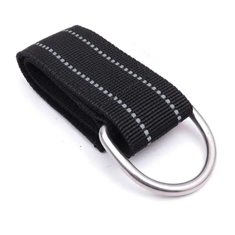 Budget-Friendly Scuba Diving Wrist Band Nylon Webbing Belt With Sticker Stainless Steel D-Ring Strap Underwater Sports Equipment