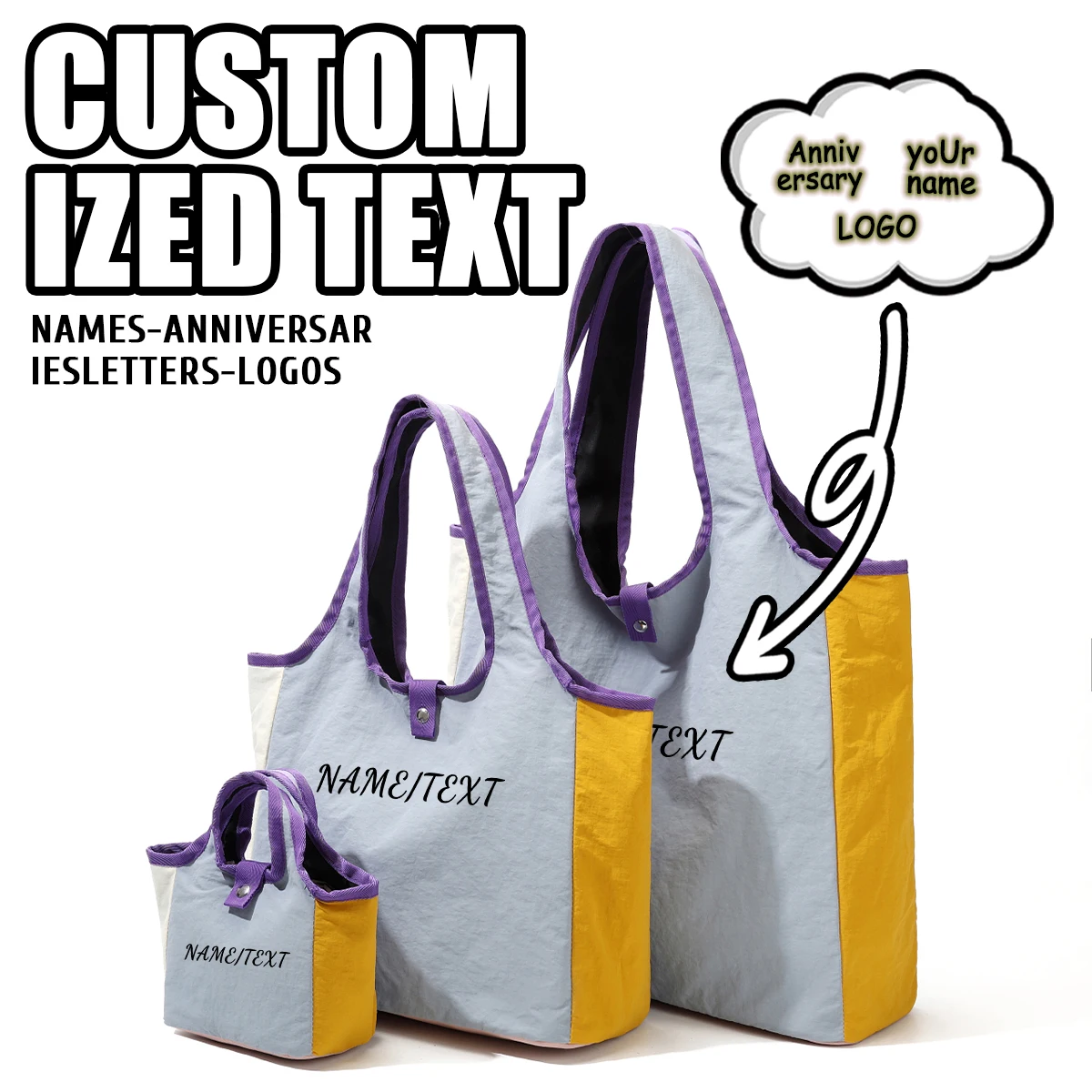 

Customized Logo New Style Work Commute Tote Bag for Women, Lightweight Handbag, Shoulder Bag, Shopping Bag, Exclusive DIY