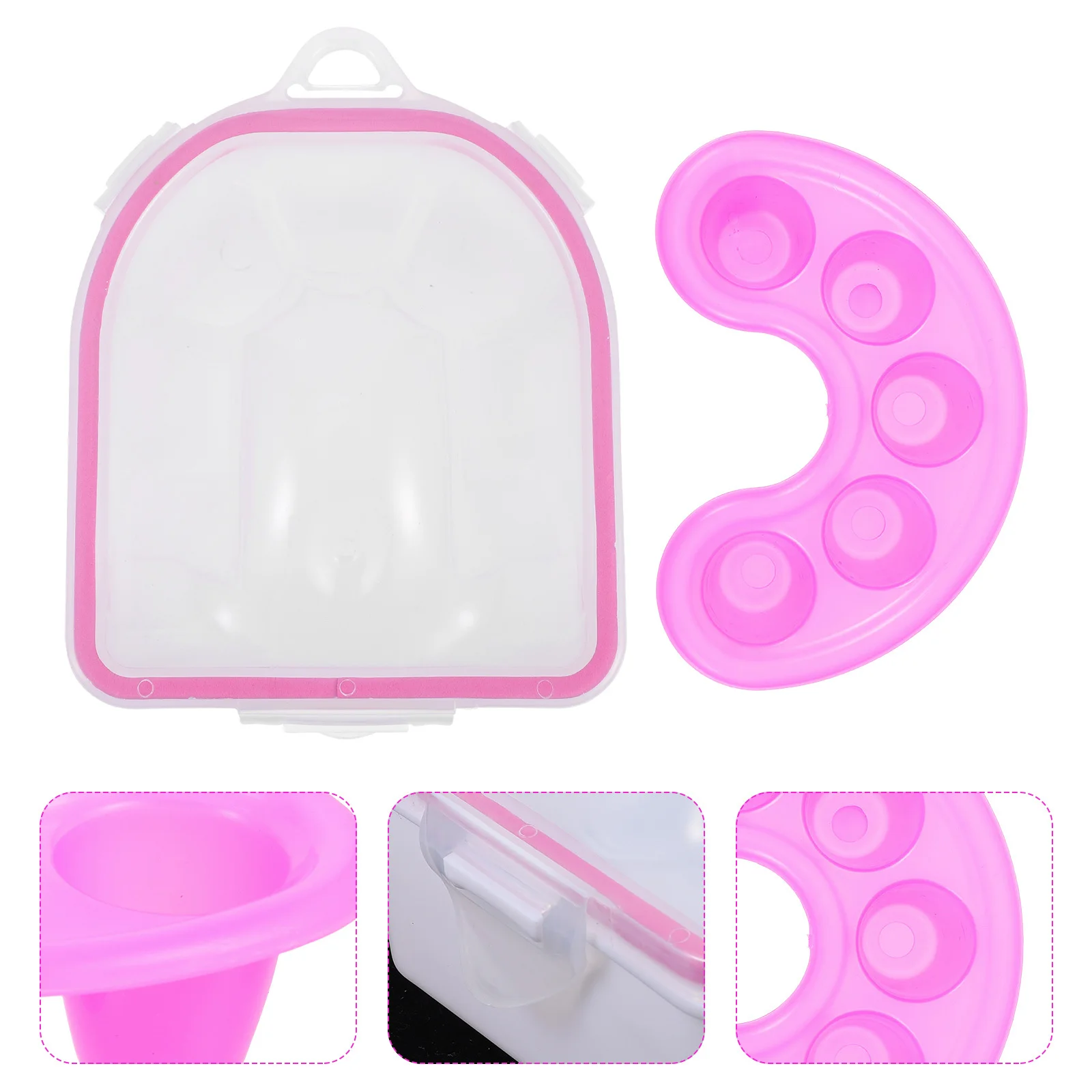 Bol de trempage pour ongles Premium, outil de manucure pour enlever le trempage des mains, pour Salon, usage domestique, traitement de la nutrition des cuticules, 2 pièces