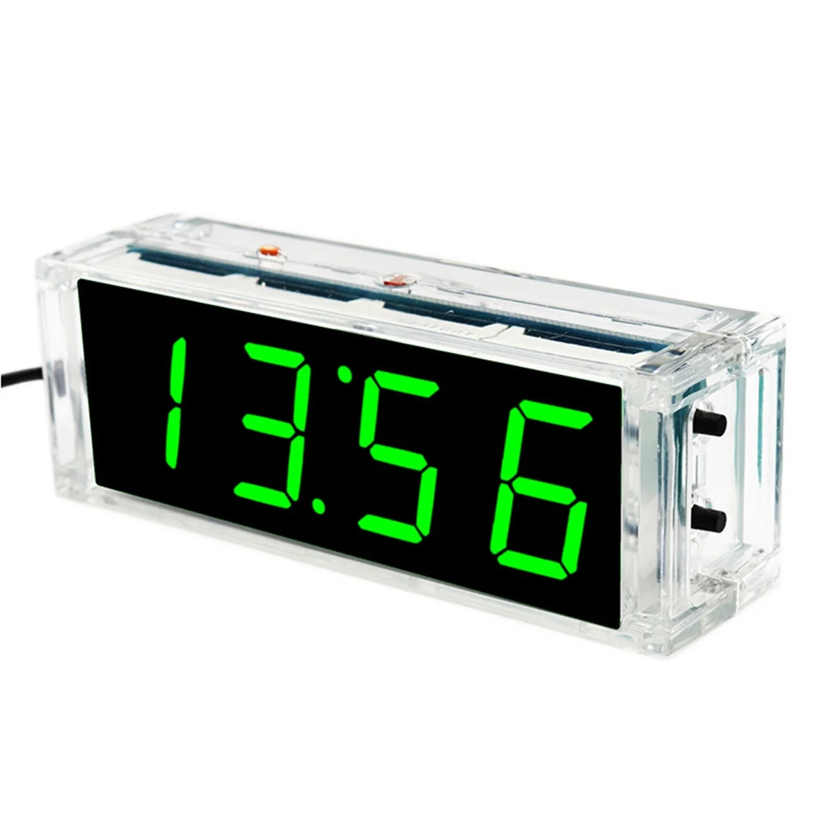 Digital Clock Kit Light Control 1 Inch LED Digital Tube 51 Microcontroller Electronic Clock DIY Parts with Shell