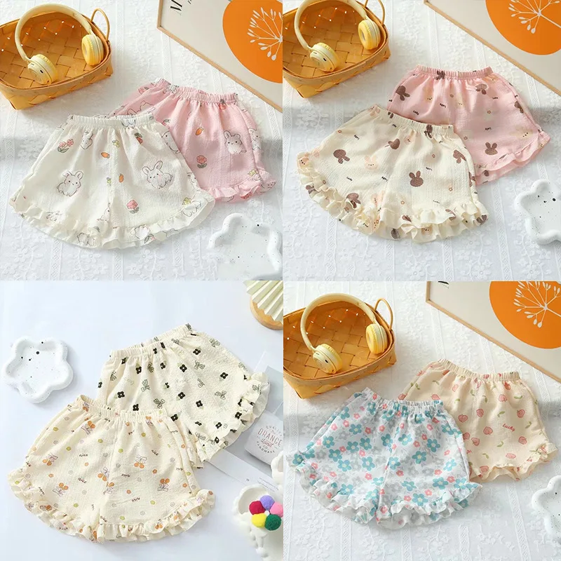 

Girls' Shorts 2025 Summer New Foreign-style Versatile Girls' Summer Clothes Thin Lace Outside Children's Shorts