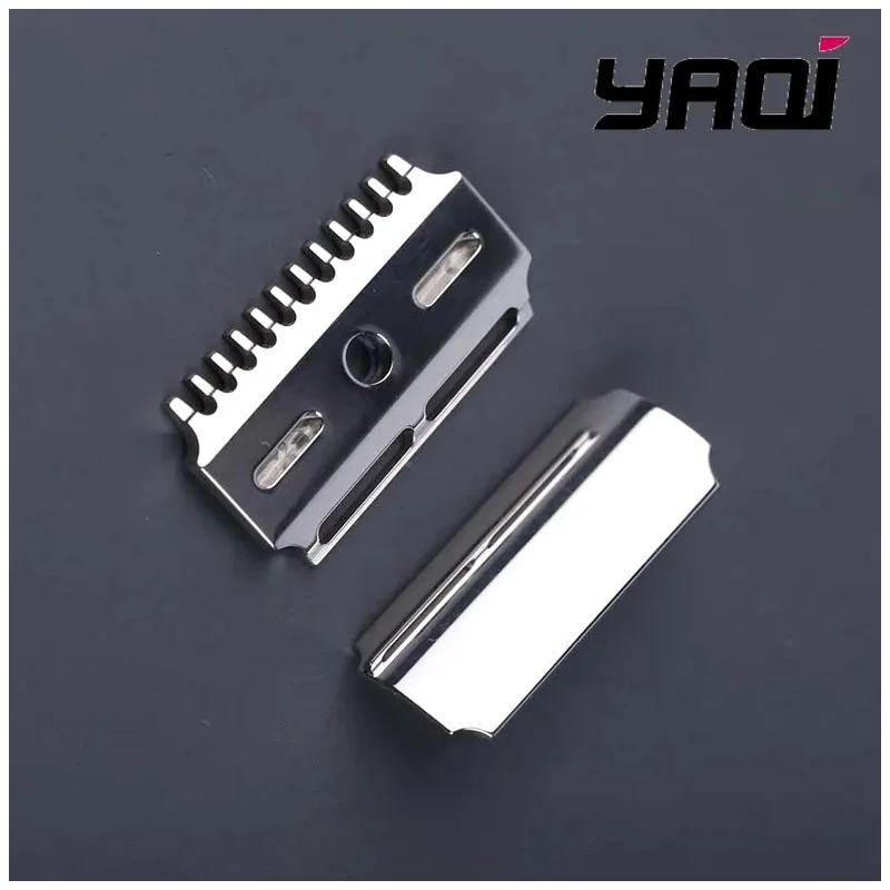 0.9mm Blade Gap 90DC Vostok Yaqi Dual Comb Safety Razor Head 316 Stainless Steel Polished