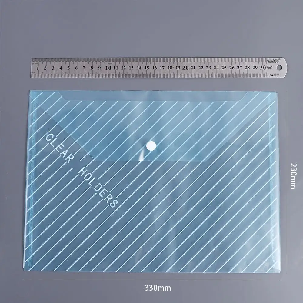 Office Tools Thickened Button Closure Large-capacity Stationery File Bag Information Pocket Storage Bag Classification Folder