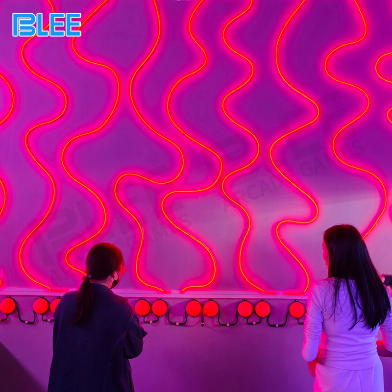 Hot Indoor Activate Game Push Button Led Light Strip Cut off Wire Flowing Light Interactive Activation Game