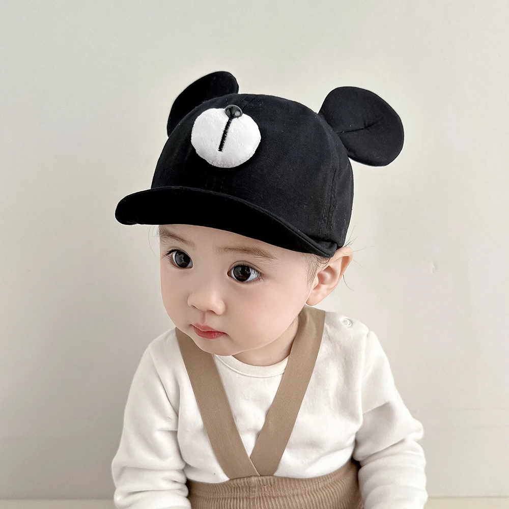 Junyeh Infant Hat Spring Super Cute Big Ears Bear Caps Soft Brim Baby Sunshade Baseball Cap For Kids 5-24 Month