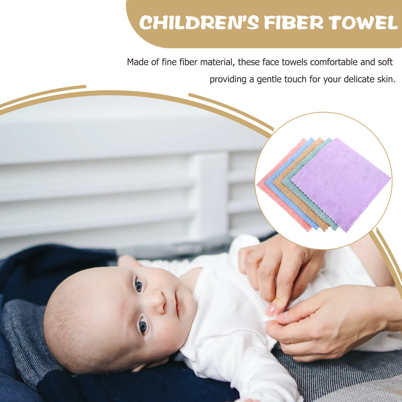 

10Pcs Soft Microfiber Face Towels Compact Size for Kids Multiple Colors Wash Cloths Showering Makeup Remover Wash Cloths