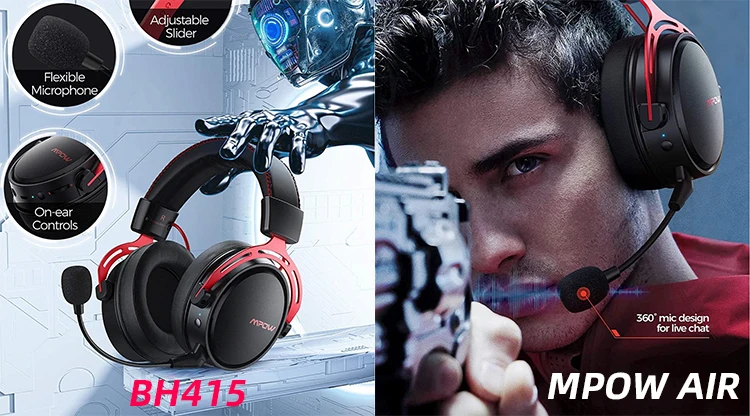 Mpow T68 TWS Wireless Earbuds Bluetooth 5.3 In Ear Earphones LED Digital Display True Wireless Headphones for Gym Sports Work