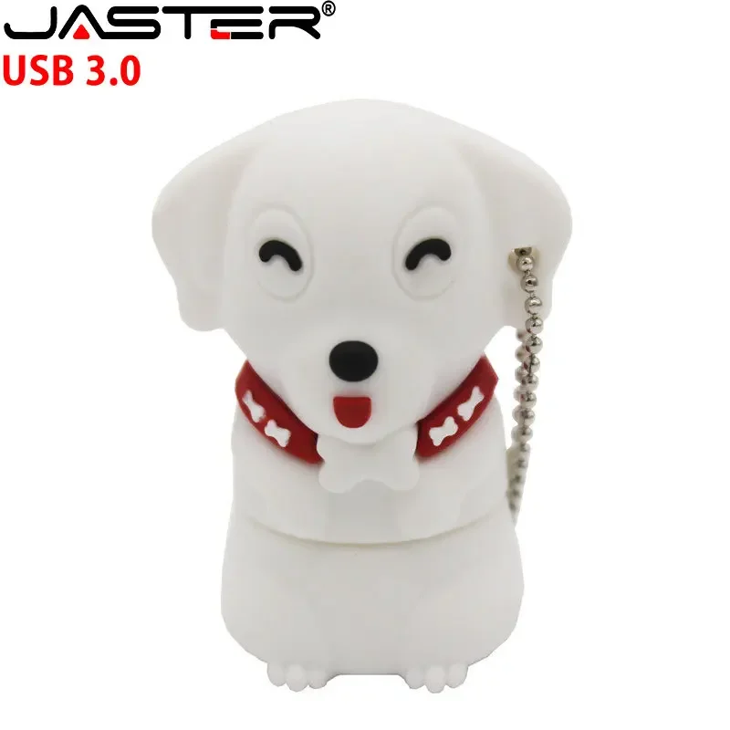 JASTER Cute Dog USB 3.0 Flash Drives 128GB Cartoon Pen Drive 64GB Creative Gift for Kids Memory Stick 32GB Free Key Chain U disk