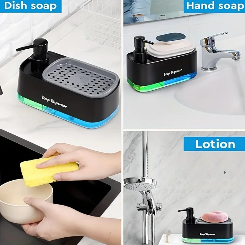 Dispenser Manual Press Automatic Dish Soap Dispenser for Kitchen Sink Cleaning Tool Practical Gift for Family Friends Home Use