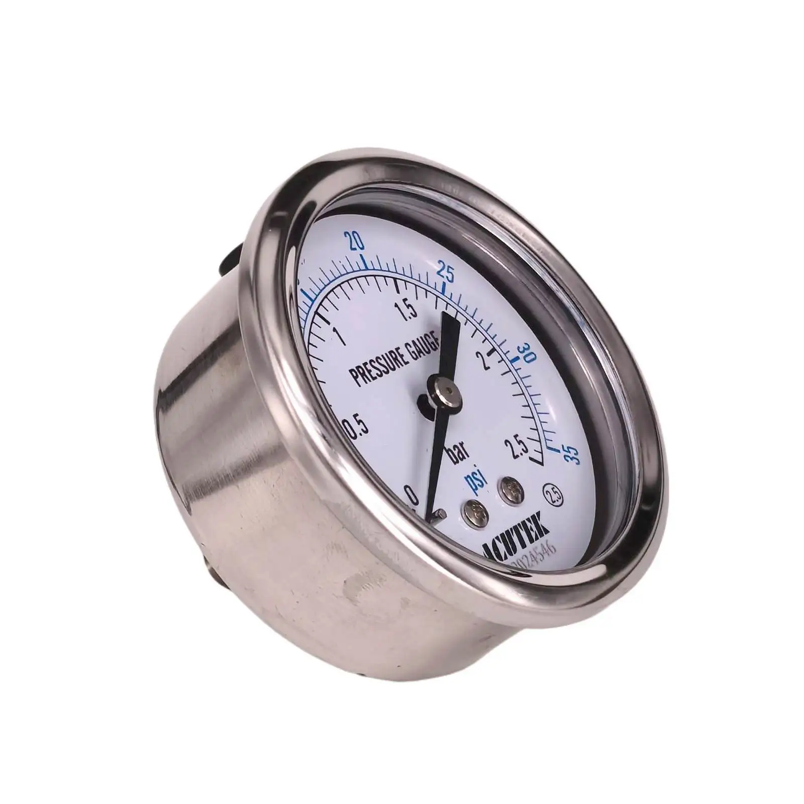 40mm Dial 1/1.6/2.5/4/6/10/16/25/40/60/70/100/160/250/400 Bar Back Axial Mount BSPT/NPT 304 Stainless Pressure Gauge N2 Steam