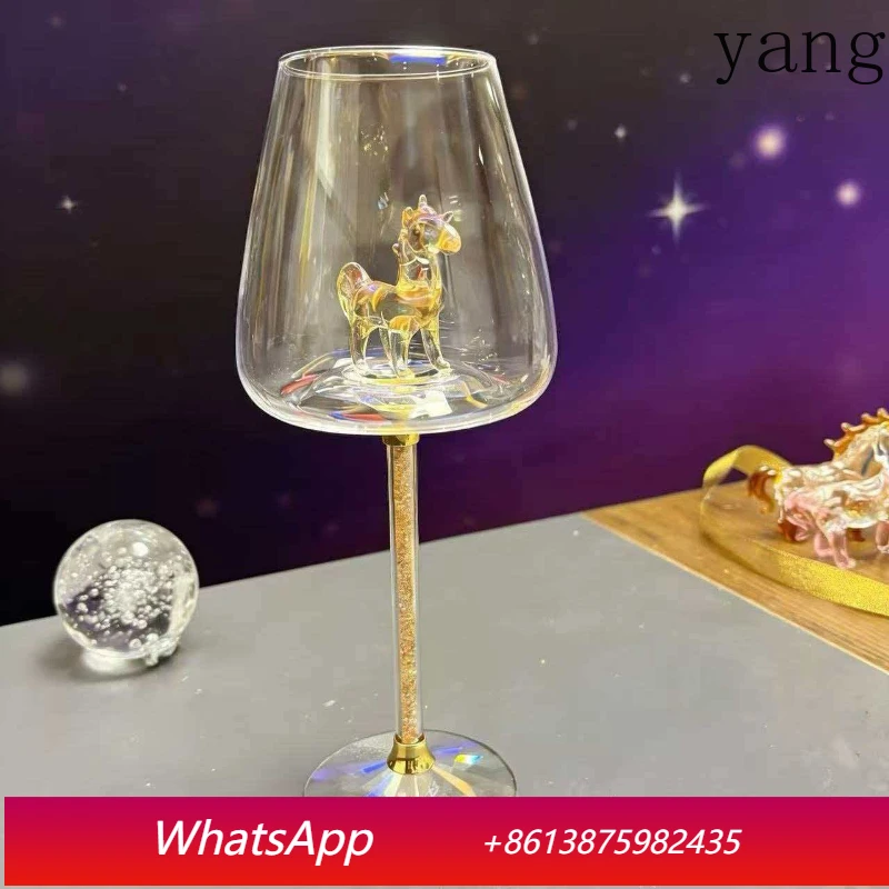 

CX light luxury pony household lead-free crystal red wine, goblet