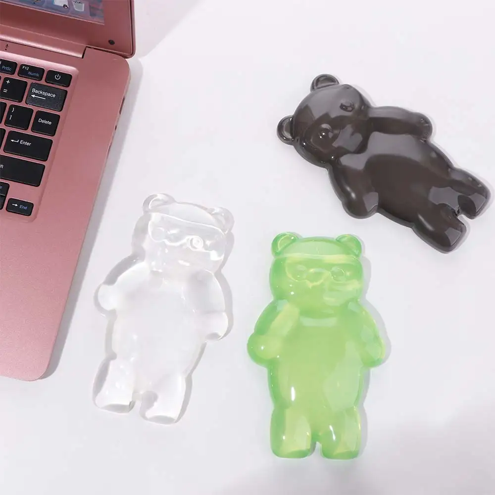 Tappetino per mouse impermeabile con orso cartone animato Poggiamano Comodo tappetino per mouse con protezione per il polso Tappetino per polso per computer in materiale morbido dal design carino