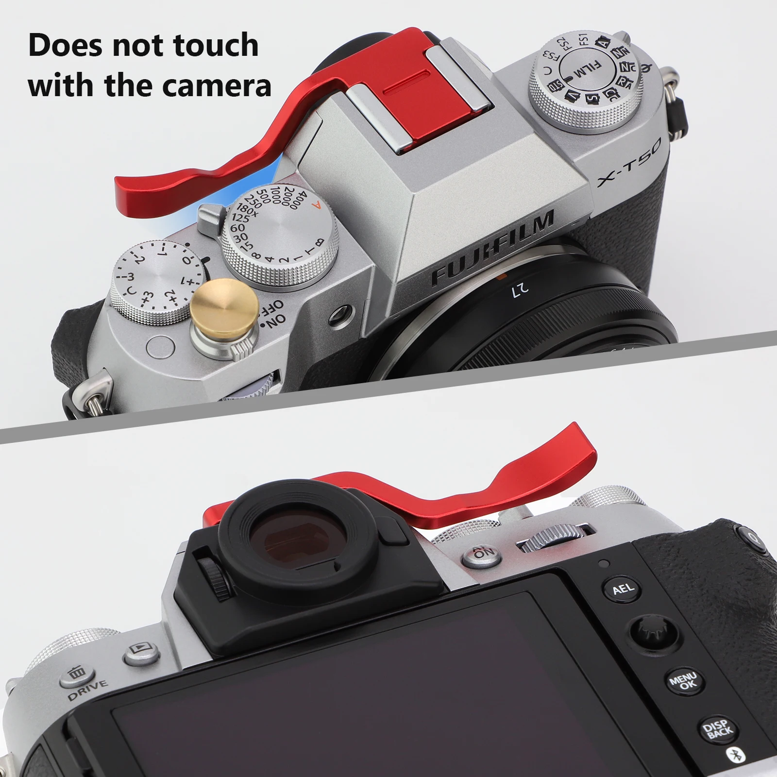 

Металлическая ручка Haoge с горячим башмаком для большого пальца вверх для камеры Fujifilm X-T30III Fuji X-T50 X-T30II X-T30 X-T20 X-T10