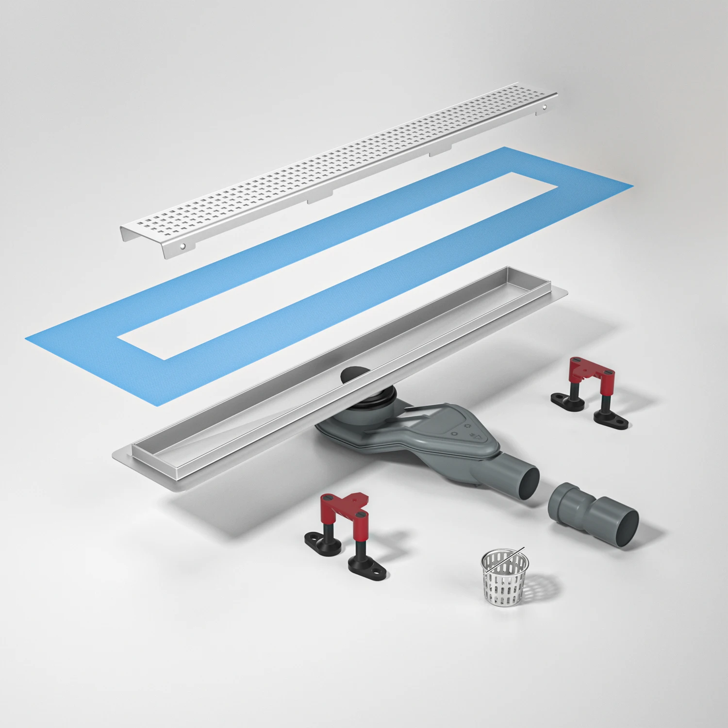 

OEM High Quality Linear Shower Drain CE Certified Stainless Steel Floor Drain with Water Seal and Side Outlet