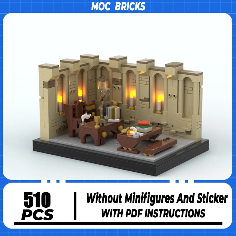 

Popular Movie Moc Building Blocks Prof. Transfiguration Classroom Bricks DIY Assembly Construction Toy Holiday Birthday Gifts