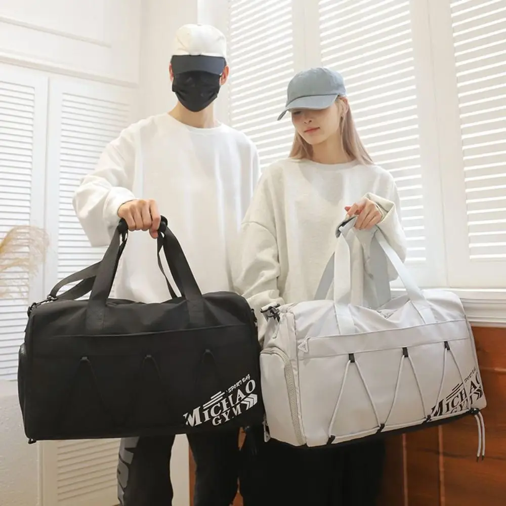 

Large Capacity Duffle Travel Handbag Waterproof Dry Wet Separation Gym Sports Bag with Shoe Compartment Durable