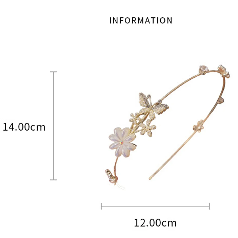 2022 Trend Design Pearl Flower Leaf Headband for Women Non-Slip Hairbands Girls Hair Hoop All-match Hair Accessories Headdress