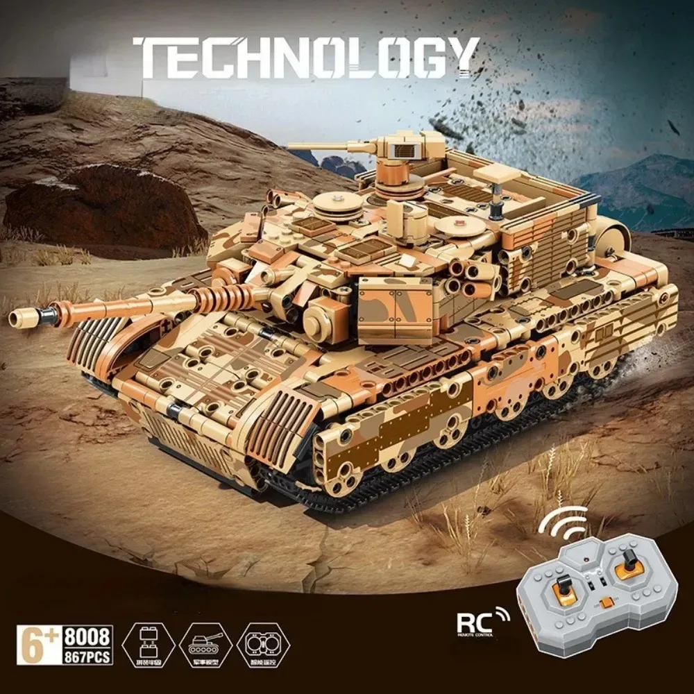 

Military Tank Building Blocks Armored Car Army Vehicle Weapon Bricks Education Toys Remote Control for Children Birthday Gift