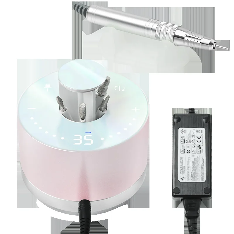 Nail Polish Remover & Buffer Machine,35000 RPM Electric Nail Drill,Quiet Low-Noise Manicure Tool,Professional Nail Art Equipment
