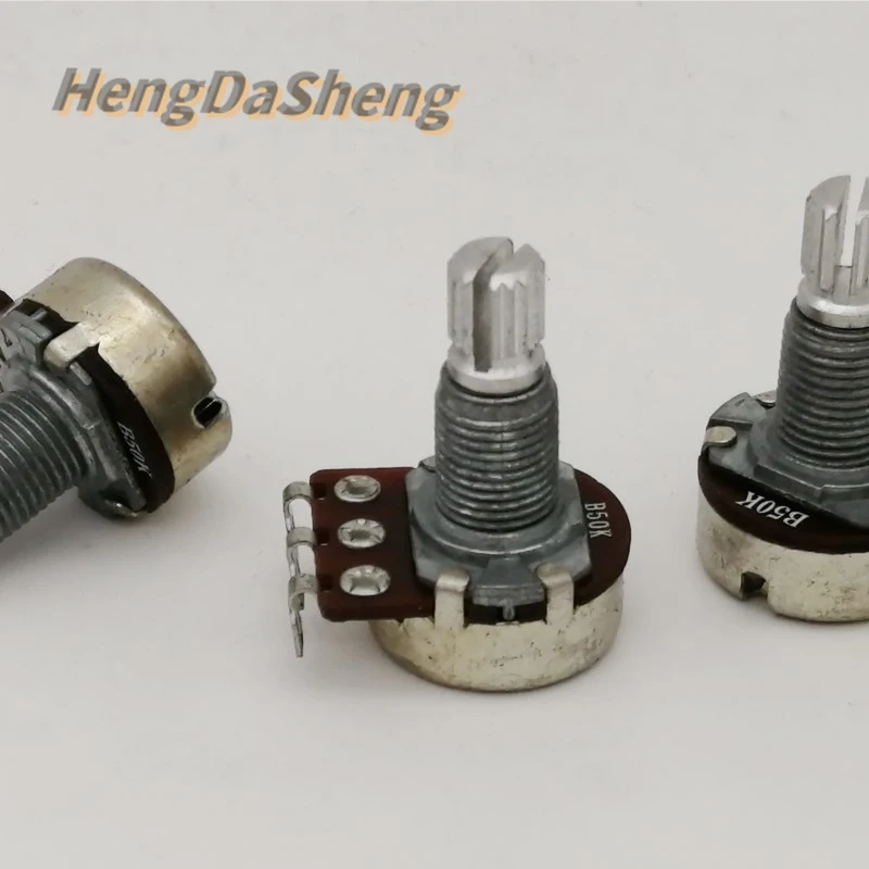 

5Pcs/Lot WTH148 16 Type A20K B50K With Center Positioning Single Potentiometer Threading Hole Foot Iron 18MM Flower Shaft