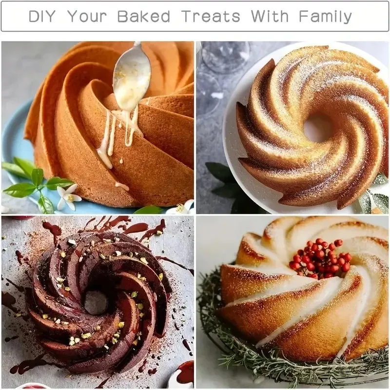 เกลียวดอกไม้รูปซิลิโคนแม่พิมพ์ขนมเกรดอาหาร Easy-Release สําหรับเยลลี่พุดดิ้งขนมเค้กแม่พิมพ์ครัวเบเกอรี่เครื่องมือ