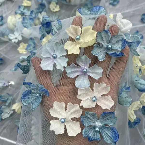 

3D ткань для шитья цветов, тюль, сетка, кружевная ткань для платья, скатерть, занавеска, сделай сам, декоративная цветочная ткань