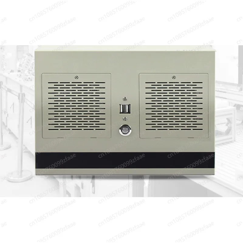 Wall mounted industrial control chassis 4 expansion slot 6 serial MATX main board