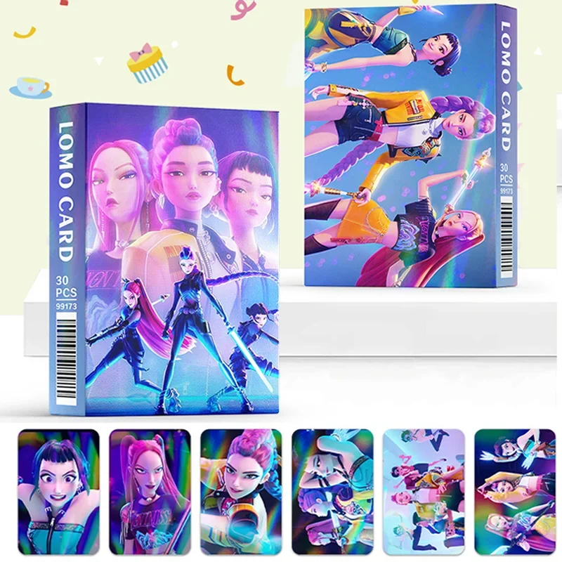 

30 anime laser cards，Kpop One Piece peripheral small cards, photo cards, and collectible cards in the total chain