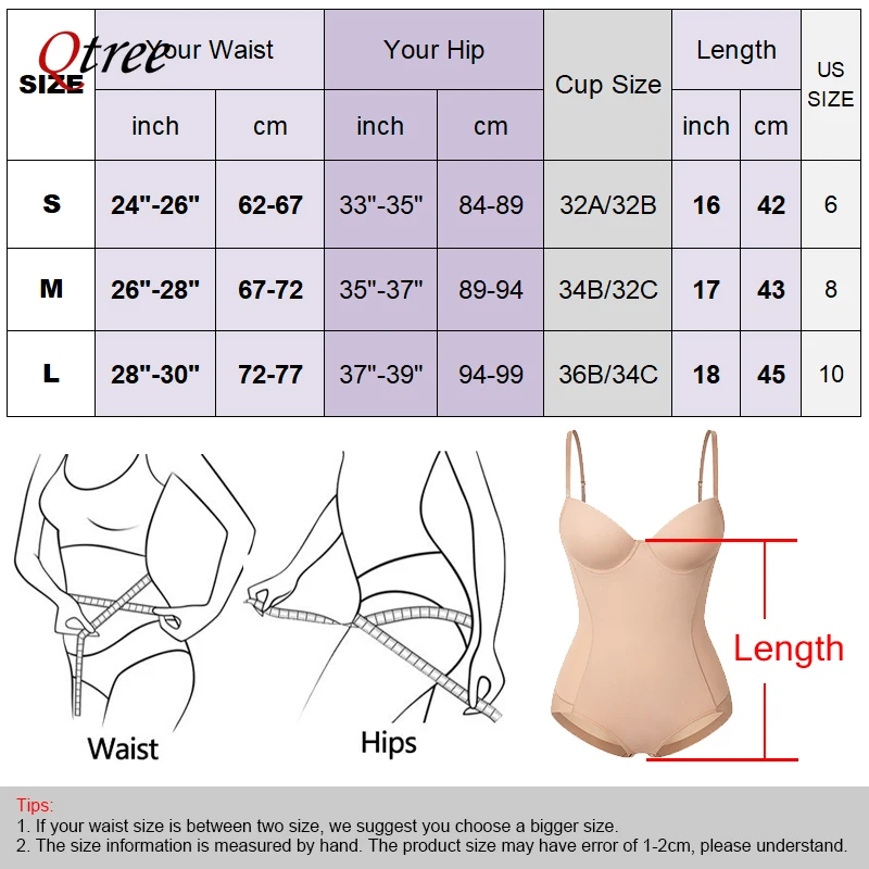 Qtree Women Waist Trainer Bodysuit Slimming Shapewear Built in Underwire Bra Full Body Shaper Seamless Jumpsuits Tummy Control