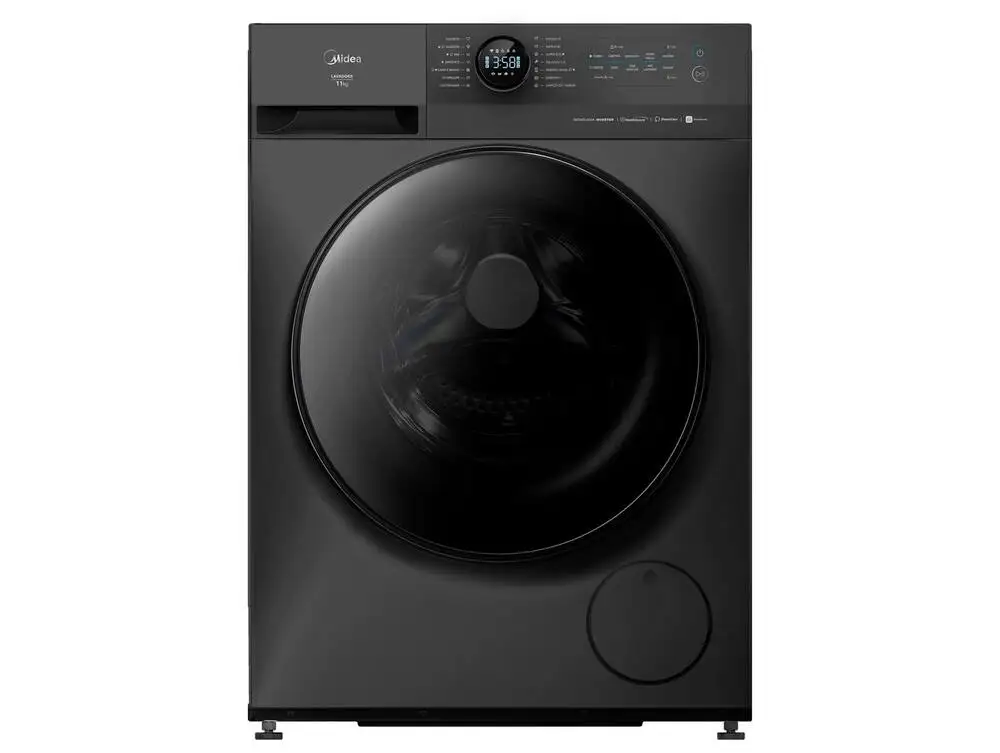 Lavadora de Roupas Midea Slim 11kg HealthGuard Smart Inverter Água Fria e Quente Titanium MF201D110WB/GK-02 - 220V