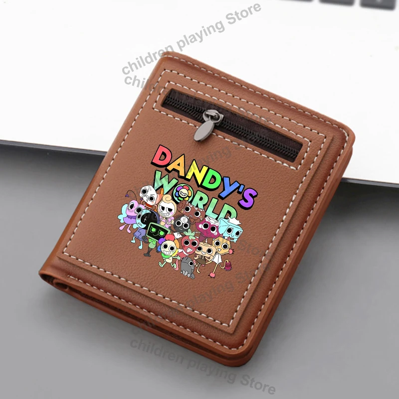 

Dandys World Series Boy Folding Purse with Zipper Hot Game Print Men Short Wallet Coin Pouch Fashion ID Card Storage Pack Gifts