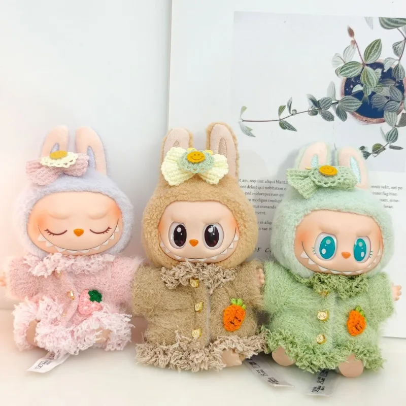

Applicable to 15-17cm cute labubu cute doll plush sweater labubu clothing accessories classic DIY dress set (without doll)