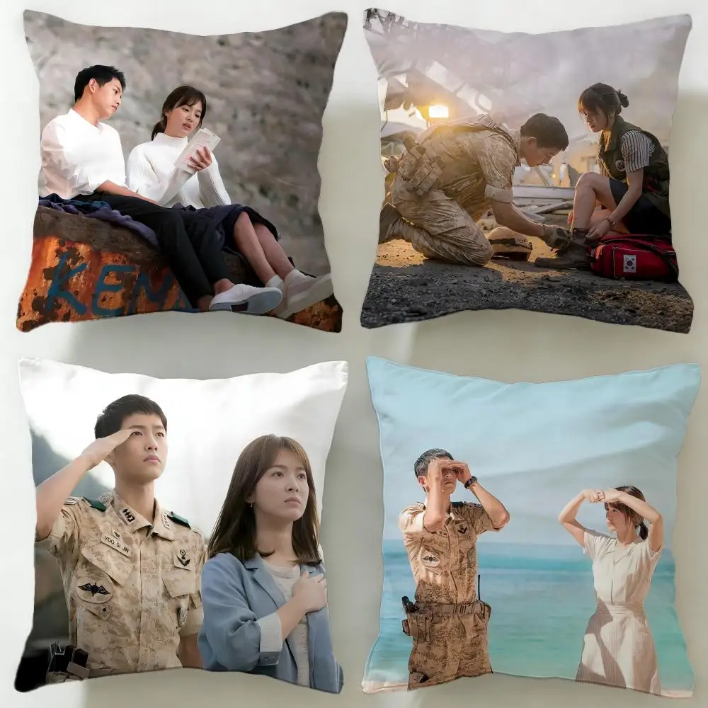 

TV series Descendants of the Sun Cushion Cover Soft & Easy-Wash Pillow Case – Versatile for Couch, Bed, Travel and Office