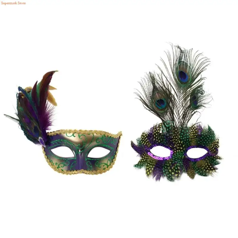 Q5WE Shimmering Party Mask Breathable Design for Costume Event and Celebrations