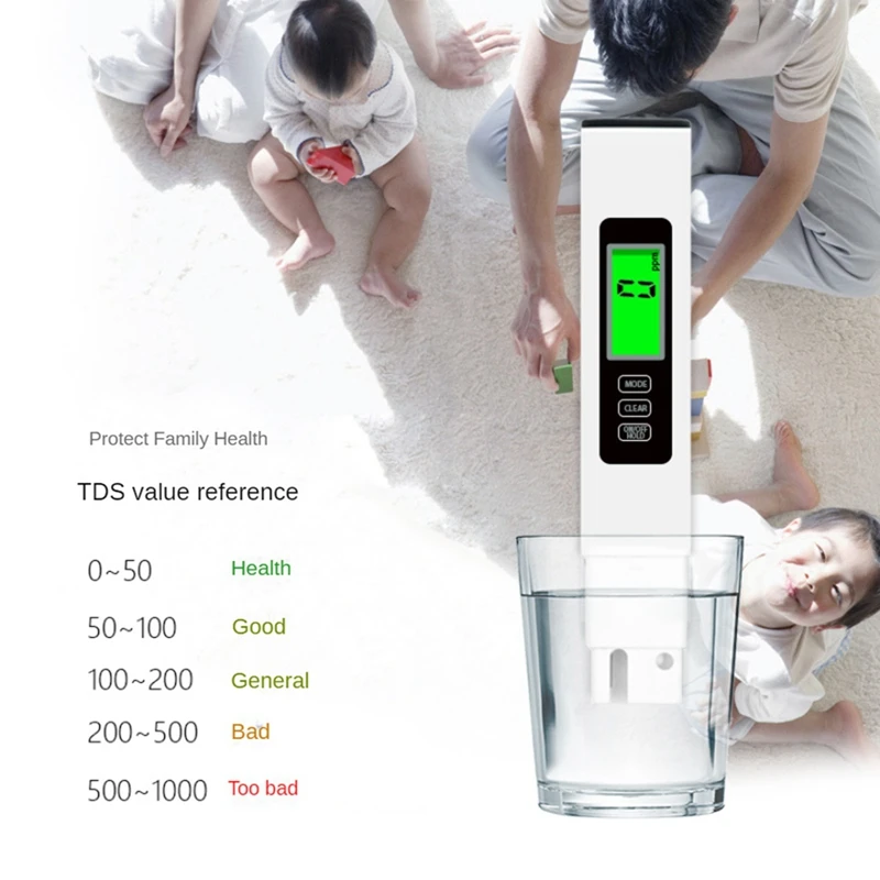 Tds Meter Digital Water Tester - 4 In 1 Quick & Accurate TDS Temperature(°C, °F) & EC Meter,Water Quality Tester