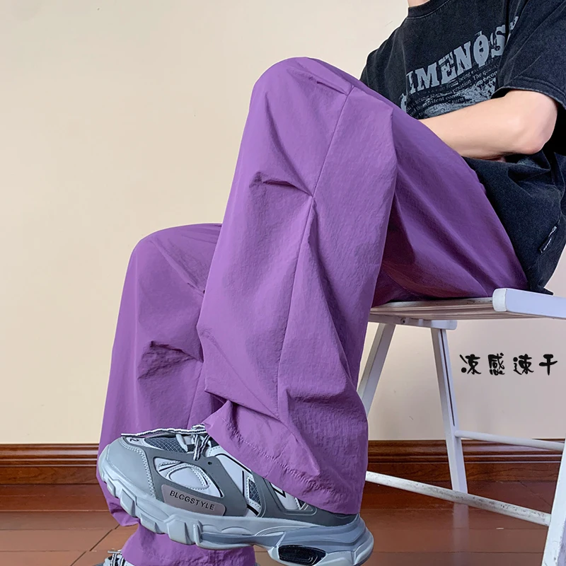 

New Sweatpants Men Baggy Joggers Wide Leg Pants Men Straight Pants Joggers Solid Color Korean Streetwear Trousers 5XL