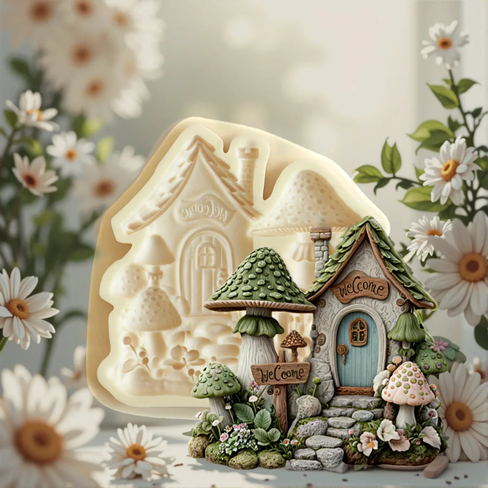 

Stereo Mushroom Clock, Garden Fondant Silicone Mould DIY Drip Baking Tools Chocolate Cake Moulds Cake Decorating Tools