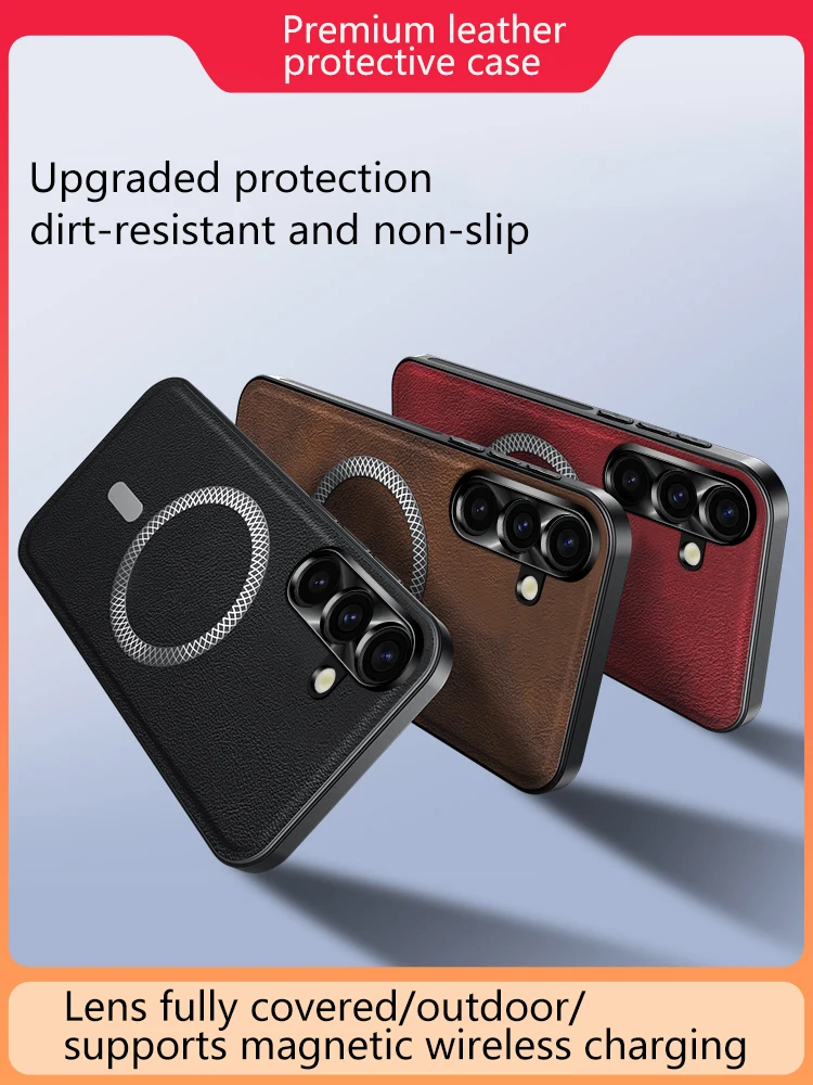 For Samsung Galaxy S25 S24 Ultra Case PU + TPU Back Cover Galaxy S23 S22 Plus Phone Case For Samsung S24 S21 FE 5G  Luxury Cover - náhled 4