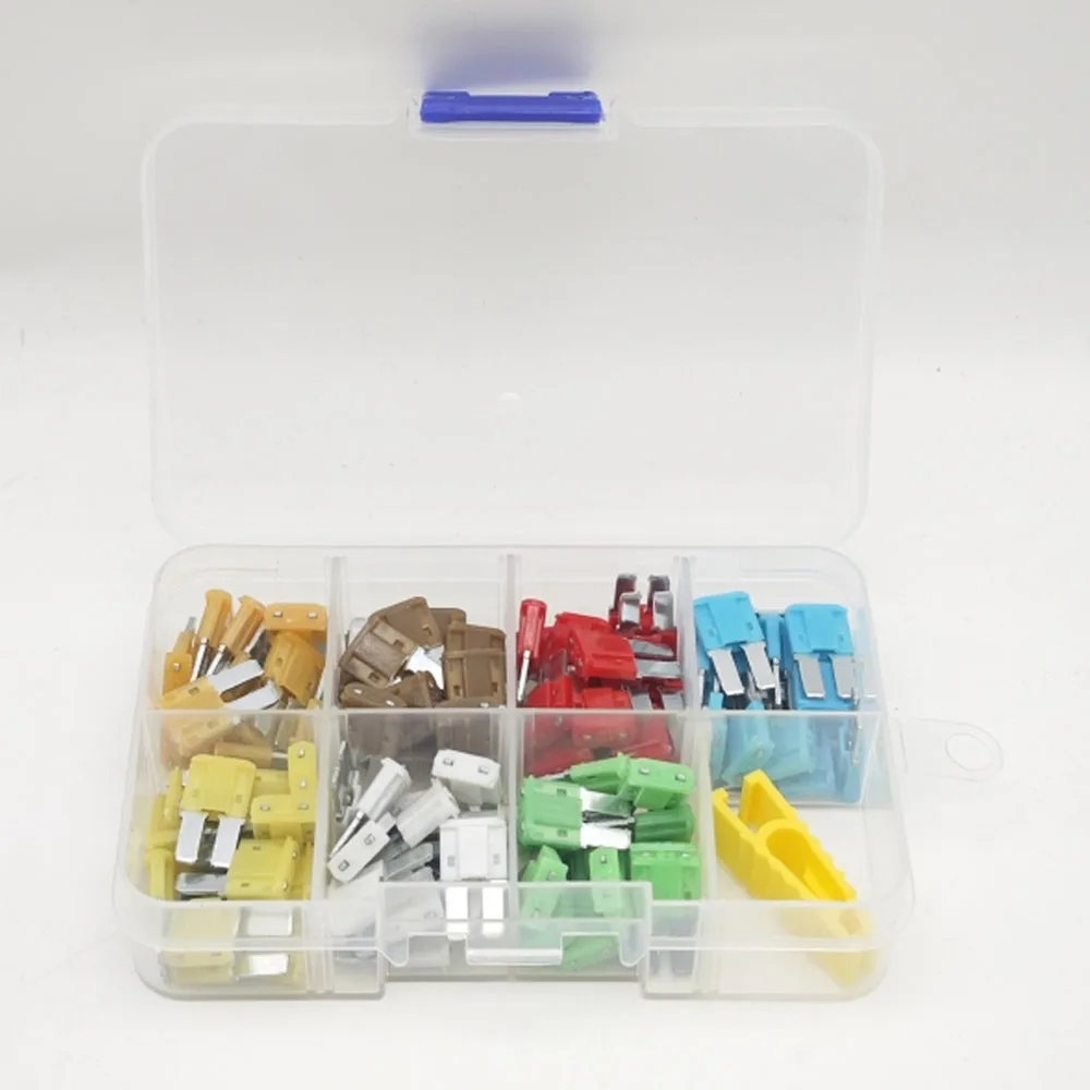 100Pcs Micro2 Blade Fuses Assortment Kit (5A,7.5A,10A,15A,20A,25A,30A) With Fuse Puller, ATR Micro2 Fuse For Truck SUV Boat RV