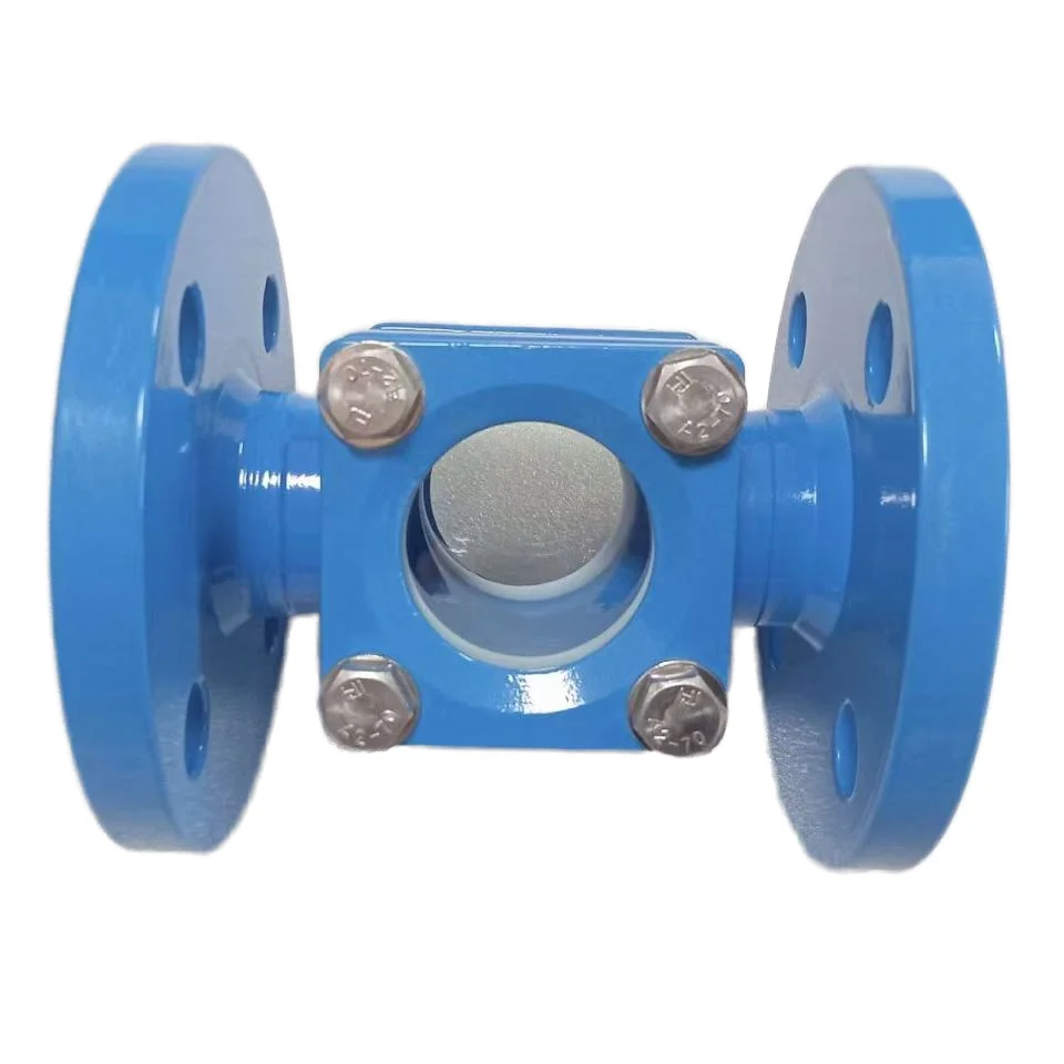 Industrial grade flow observation mirror with WCB stainless steel housing for pipe visualization